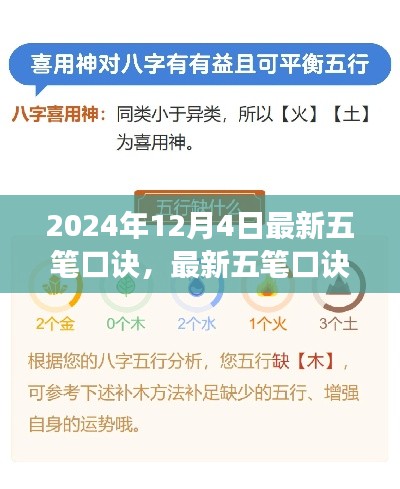 五笔口诀更新,小字神奇之旅与友谊温暖传递的启示(2024年最新版)
