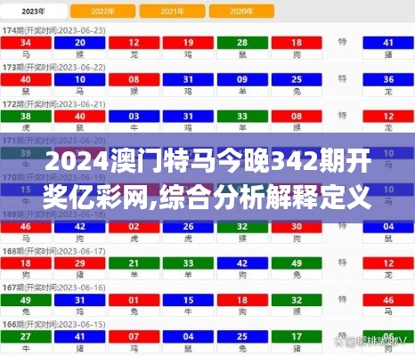 2024澳门特马今晚342期开奖亿彩网,综合分析解释定义_C版11.201