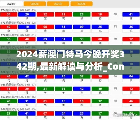 2024薪澳门特马今晚开奖342期,最新解读与分析_Console4.140