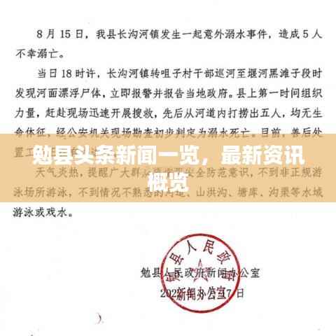 勉县头条新闻一览,最新资讯概览