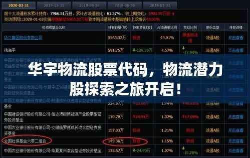 华宇物流股票代码,物流潜力股探索之旅开启!