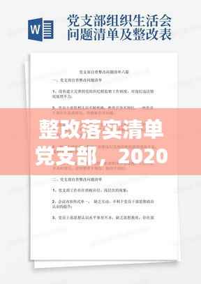 整改落实清单党支部，2020年度党支部整改清单 